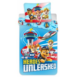 Paw Patrol Heroes Unleashed kids' duvet cover 100×135 cm, 40×60 cm