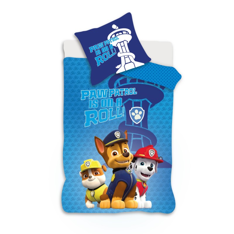 Parure de lit pour enfants Paw Patrol Roll 100√ó135cm, 40√ó60 cm