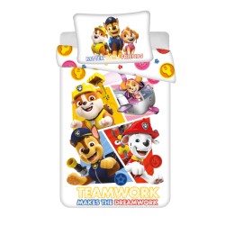 Parure de lit pour enfant Paw Patrol Teamwork 100 x 135 cm, 40 x 60 cm