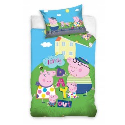 Parure de lit pour enfants Peppa Pig Day Out 100×135 cm, 40×60 cm