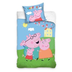 Parure de lit pour enfants Peppa Pig Family 100×135 cm, 40×60 cm