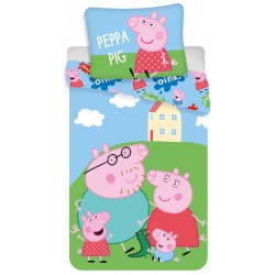 Parure de lit pour enfants Peppa Pig House 100 x 135 cm, 40 x 60 cm