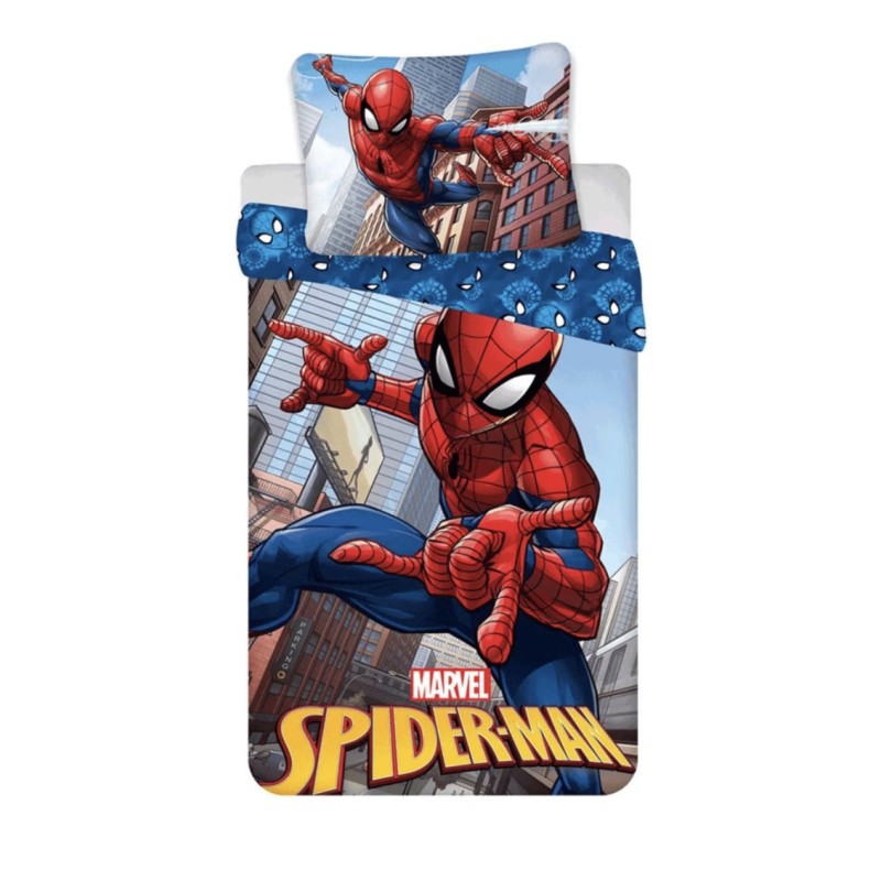 Spiderman Blue children's bedding set 100×135 cm, 40×60 cm