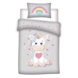 Housse de couette pour enfant Licorne Baby 100√ó135 cm, 40√ó60 cm