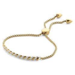 Victoria Gold-colored bracelet with white stones