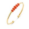 Victoria Gold-colored bracelet with red beads