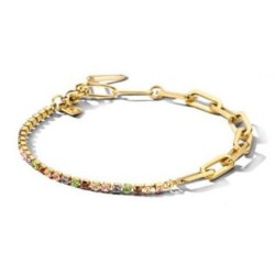 Victoria Gold Colored Multi-colored Stone Bracelet