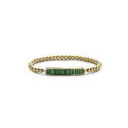 Victoria Gold-colored green patterned bracelet