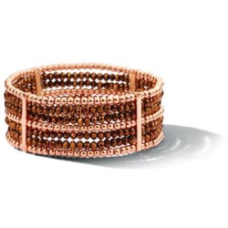 Bracelet en or rose avec pierre brune Victoria