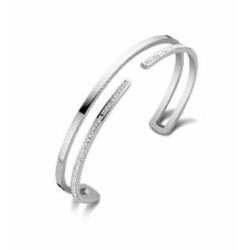 Bracelet Victoria en pierre blanche couleur argent