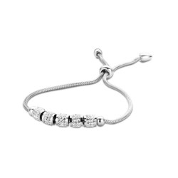 Victoria Silver-colored bracelet with white stones