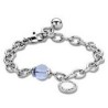 Bracelet Victoria en pierres précieuses bleues argentées