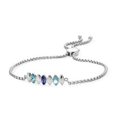 Victoria Silver Colored Bracelet with Colorful Stones