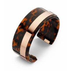 Victoria Rose gold colored bracelet with brown pattern