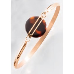 Victoria Rose gold colored bracelet with brown pattern