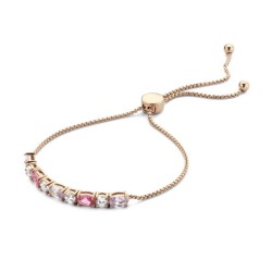 Victoria Rose gold colored colorful stone bracelet