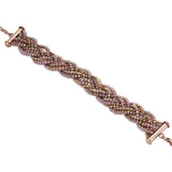 Victoria Pink beaded rose gold bracelet