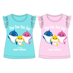 T-shirt à manches courtes pour enfants Baby Shark, haut 92-116 cm