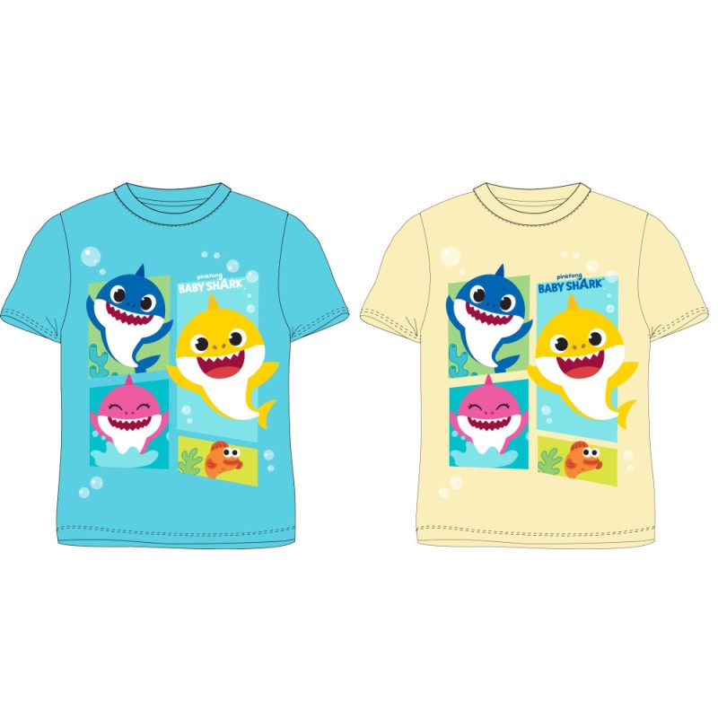 T-shirt court pour enfant Baby Shark, haut 92-116 cm