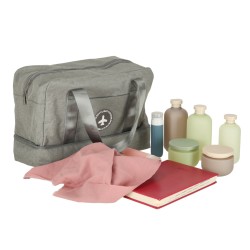 Sac de voyage bagage à main pour avion de voyage poches à poignées sacides 39x18x30 gris

