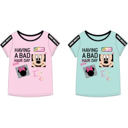 T-shirt court pour enfant Disney Minnie, haut 104-134 cm