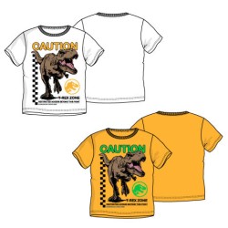 T-shirt court pour enfants Jurassic World Caution, haut 3-8 ans