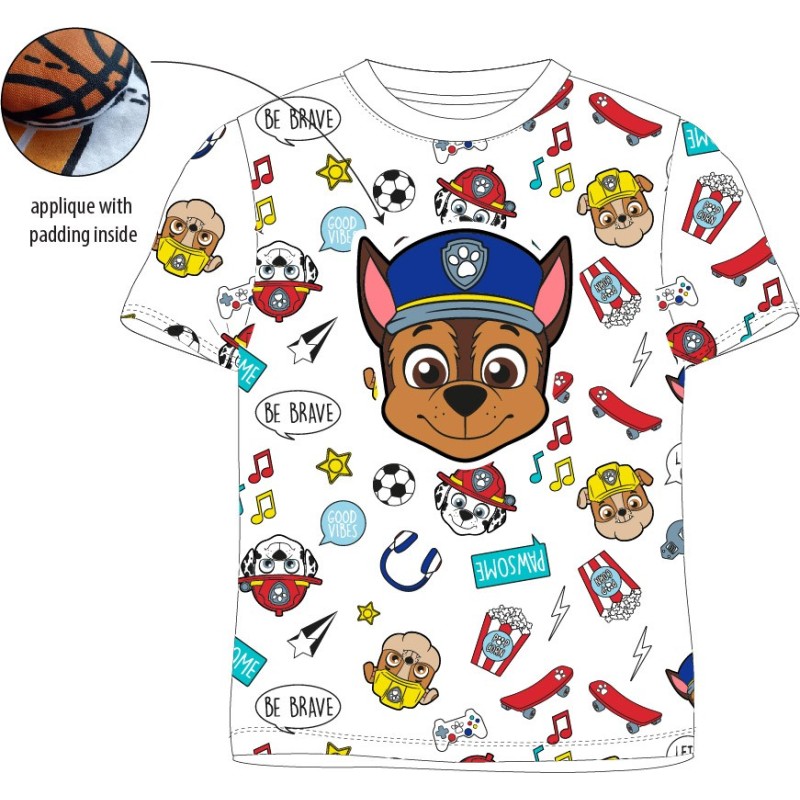 T-shirt à manches courtes pour enfants Paw Patrol, haut 98-128 cm