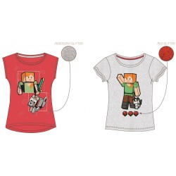 T-shirt à manches courtes Minecraft pour enfants, haut de 4 à 8 ans