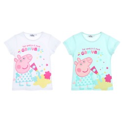 T-shirt à manches courtes Peppa Pig pour enfants, haut 3-6 ans