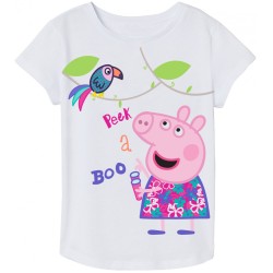 T-shirt à manches courtes pour enfants Peppa Pig, haut 92-116 cm