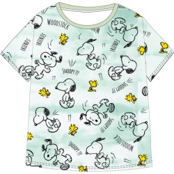 T-shirt à manches courtes Snoopy pour enfants, haut 9-15 ans