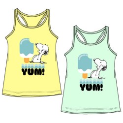 T-shirt court Snoopy Yum pour enfants, haut 6-12 ans