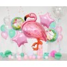 Ensemble de ballons en aluminium à motif de flamant rose avec 5 pièces