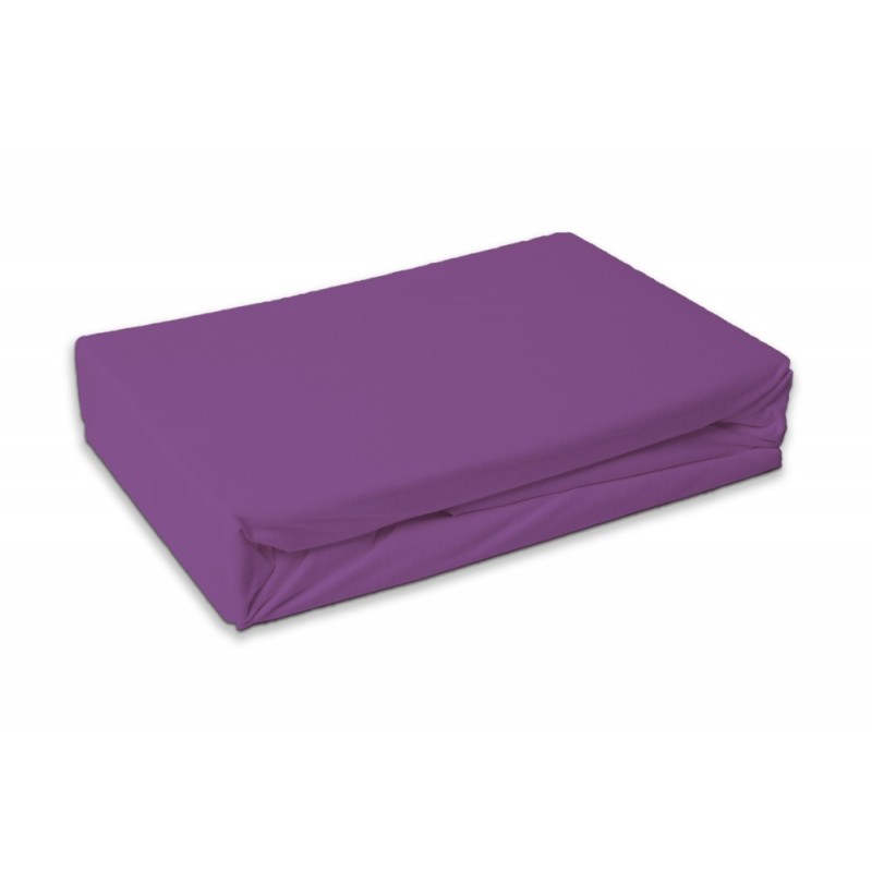 Colour Blackberry, Purple fitted sheet 90x200 cm