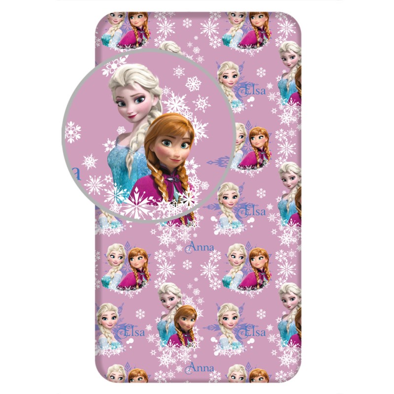 Drap housse Duo Sisters Disney La Reine des Neiges 90x200 cm