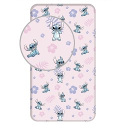 Drap-housse Disney Lilo et Stitch Rose 90x200 cm