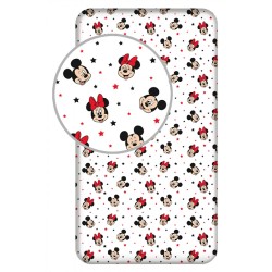 Drap housse Disney Minnie Mickey Etoiles 90x200 cm