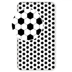 Drap-housse Ballons de foot 90x200 cm