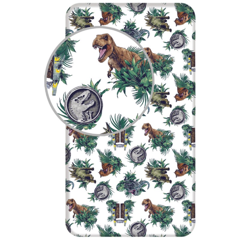 Jurassic World Dino Kingdom fitted sheet 90x200 cm