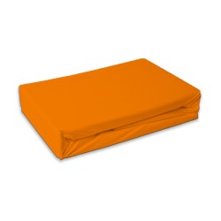 Colour Orange Orange terry fitted sheet 180x200 cm