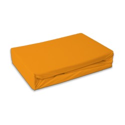 Drap housse éponge orange coloris orange 180x200 cm