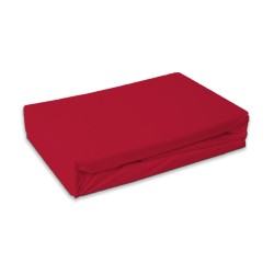 Colour Red Red Terry Fitted Sheet 180x200 cm