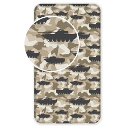 Tank Camouflage fitted sheet 90x200 cm