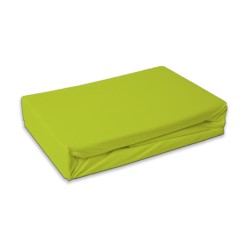 Drap housse éponge couleur vert citron 180x200 cm