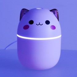 Humidificateur d'air diffuseur d'huile kitty blanc RGB
