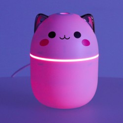 Humidificateur d'air diffuseur d'huile kitty blanc RGB
