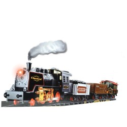 Circuit train électrique wagons  avec lumières et jeux de 650 cm