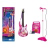 Pack Guitare électrique pour enfant + amplificateur et  microphone Rose