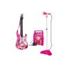 Pack Guitare électrique pour enfant + amplificateur et  microphone Rose