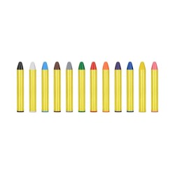 Crayons de couleurs  peinture pour le visage 12 couleurs